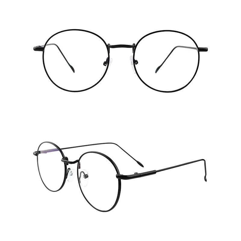 (YUZHU) Korea Fashion Kacamata Anti Radiasi Unisex Retro Klasik Anti Blue Light Bulat Anti Radiasi Eyeglasses Mahasiswa