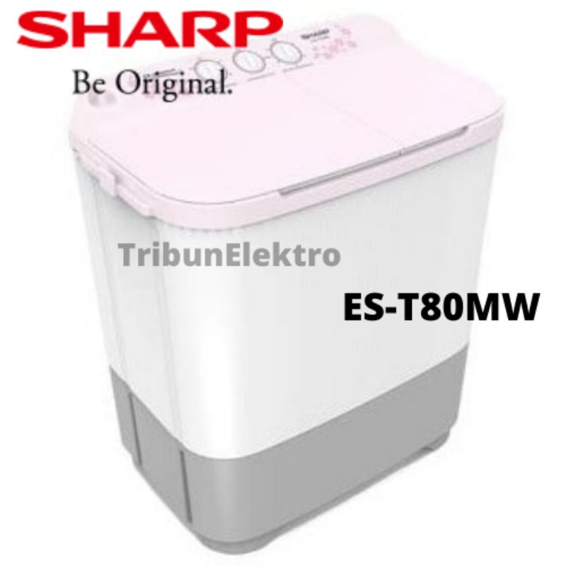 Mesin Cuci Sharp 7kg  Puremagic 2 Tabung ES-T80MW-PK