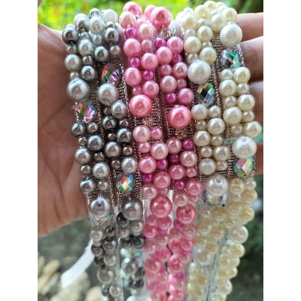 Payet Rangkai / Mutiara Jahit harga untuk panjang 1cm