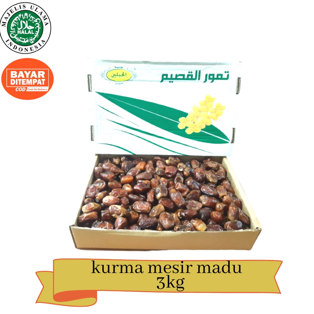 

Kurma Madu 3kg / Kurma Madu Mesir / Kurma Original Madinah