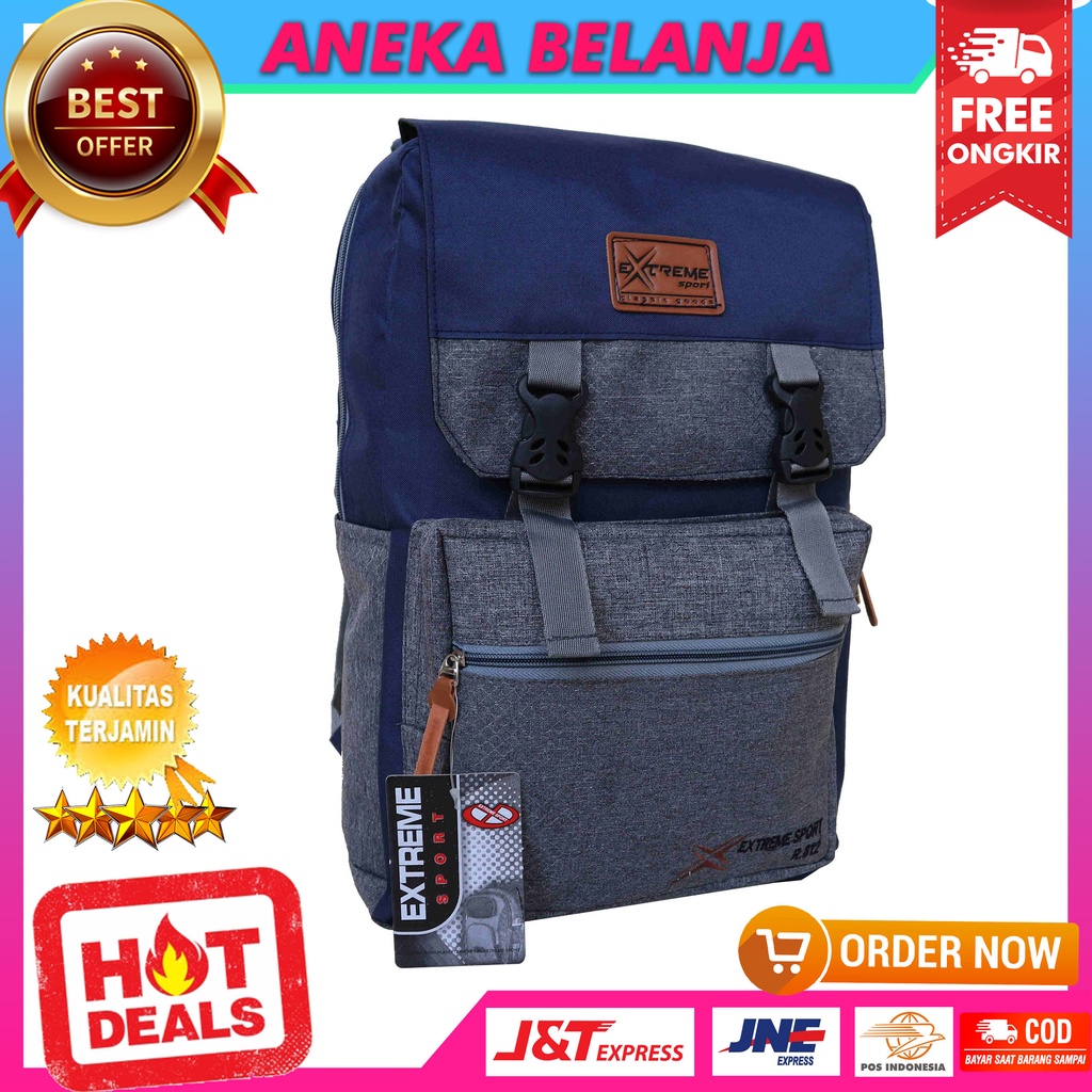 Tas Ransel Unisex Extreme Dongker Keren Backpack Seminar Kuliah Dinas