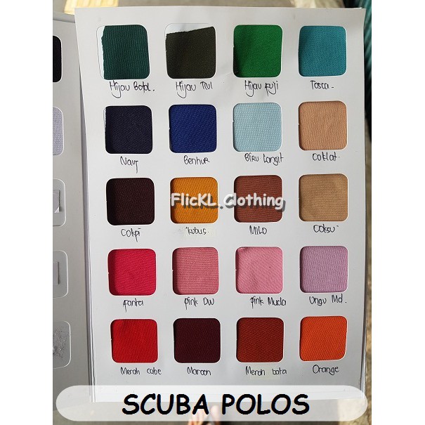 Bahan Kain Scuba Polos Kaos Baju Atasan Muslim