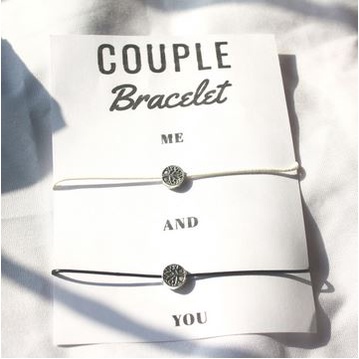 Gelang Couple SImple Tali Persahabatan Etnik Bead Anti Air Warna Silver Bracelet Dream Trees