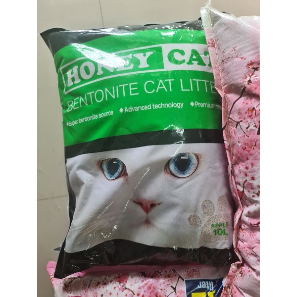 Pasir Kucing Wangi Gumpal Premium Honey Cat 10 liter Impor