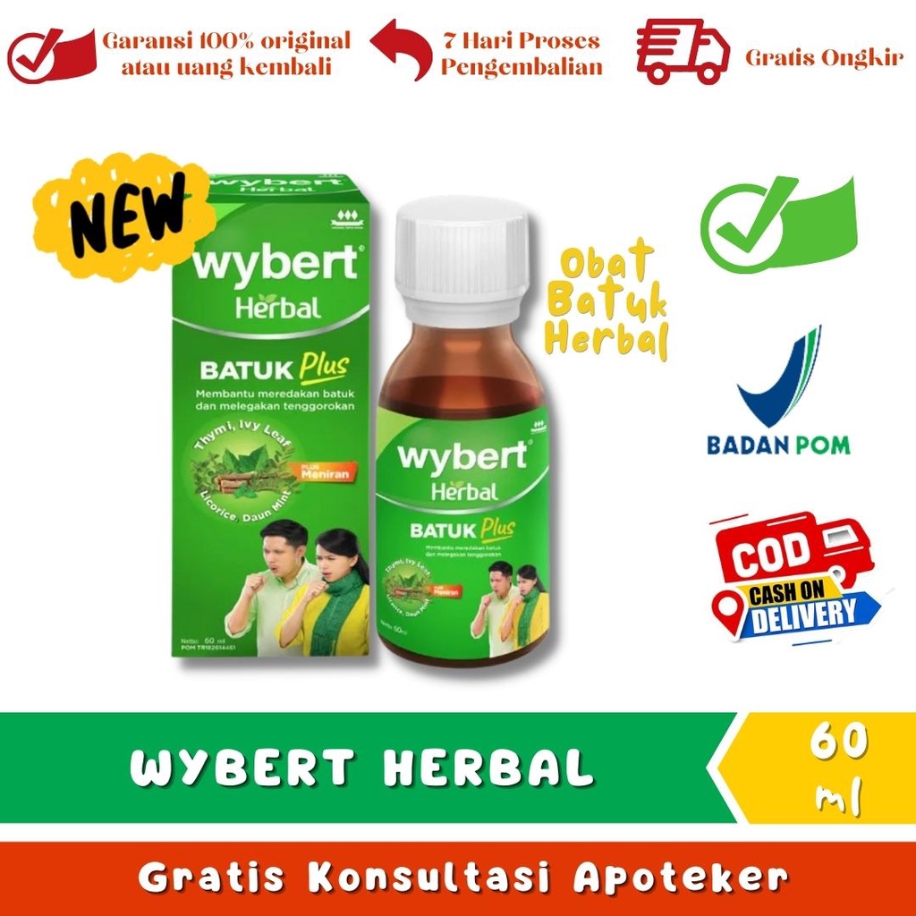 WYBERT HERBAL BATUK PLUS 60 ML / OBAT BATUK
