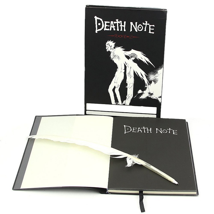 Buku Tulis Death Note Bergaris / Death Notebook / Buku Deathnote / Notebook Anime Dengan Pen