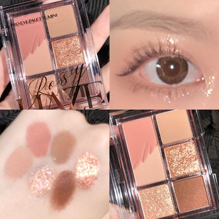 Eyeshadow Nude Matte Glitter Korean Palette Pigmented 5 Warna termurah