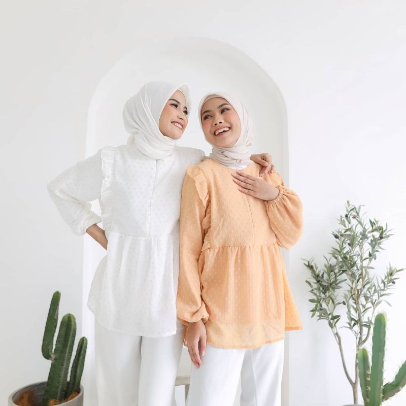 BLOUSE KOREA - HANAH BLOUSE - ATASAN WANITA - KOREAN STYLE