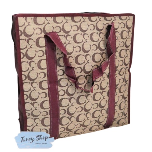 TAS TERPAL / TAS KARUNG JUTE BAG  TAS PASAR BAHAN TINGGI TANGGUNG UKURAN 45X47 CM