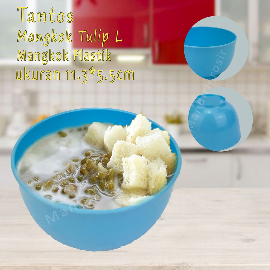 Mangkok plastik * Mangkok Tulip L * Biru *5163