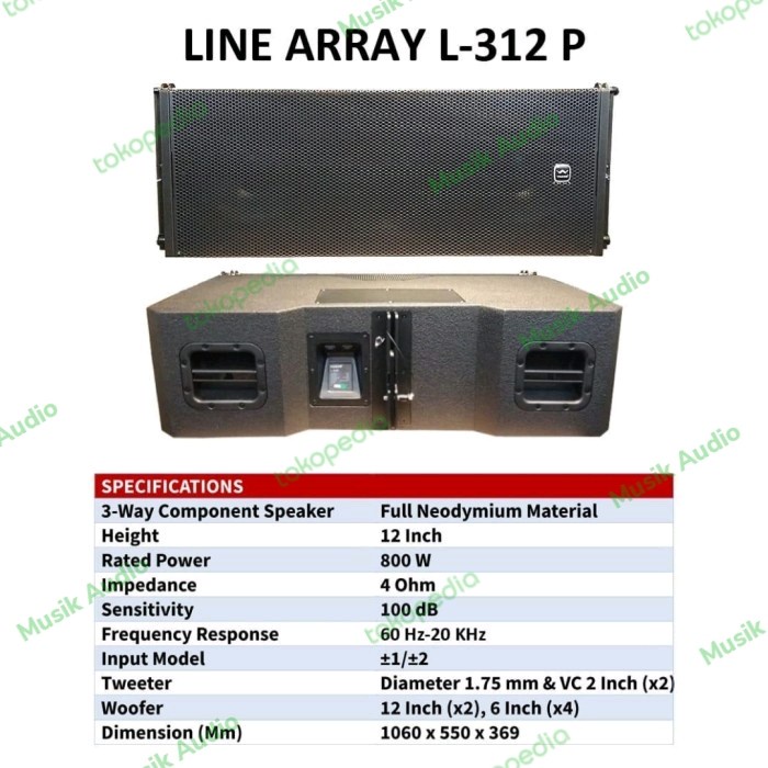 Wisdom L312P L 312P L 312 P Line Array Pasif Original