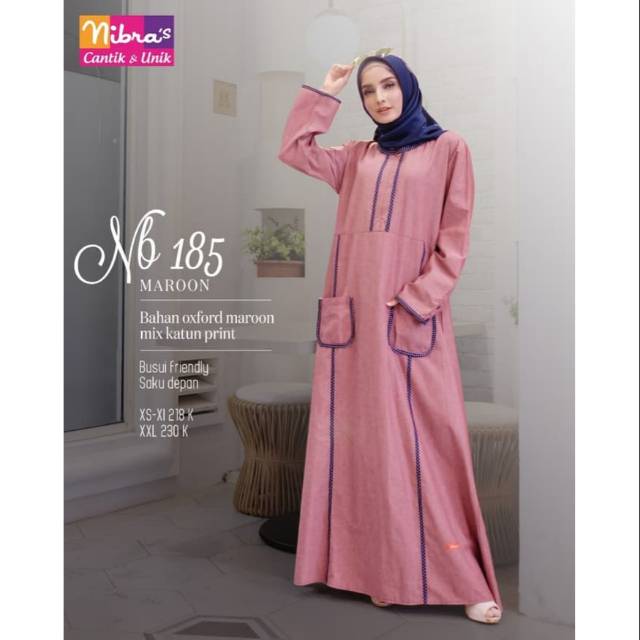Gamis nibras nb 185 maroon