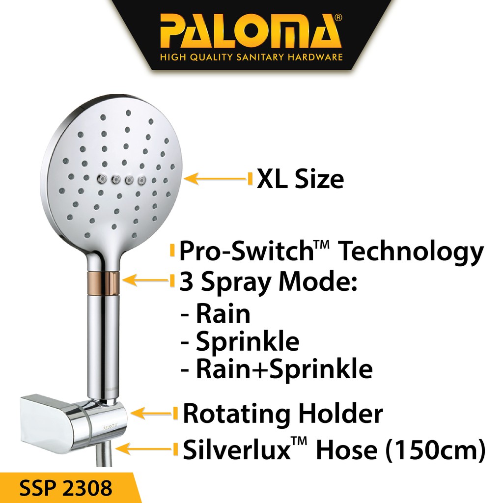 PALOMA SSP 2308 Shower Set Handshower Mandi Hand Shower Kepala Shower Head Air Paket