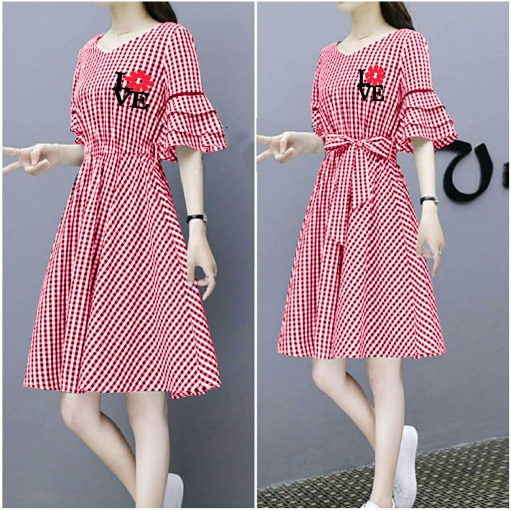 AS FASHION-REALPICT-MC-DRES WANITA CASUAL-DRES KEKINIAN-DRES WANITA BAHAN KATUN-DRES NATAL