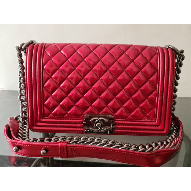 Chanel Boy Lambs Medium Preloved