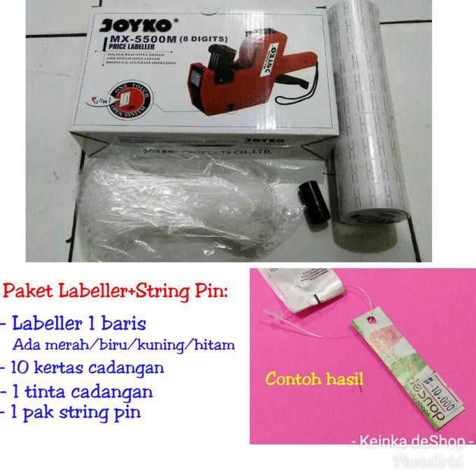 

Hanya Disini] Alat Cetak Label Harga Labeller String Loop Lock Pin Lingkar Bandrol