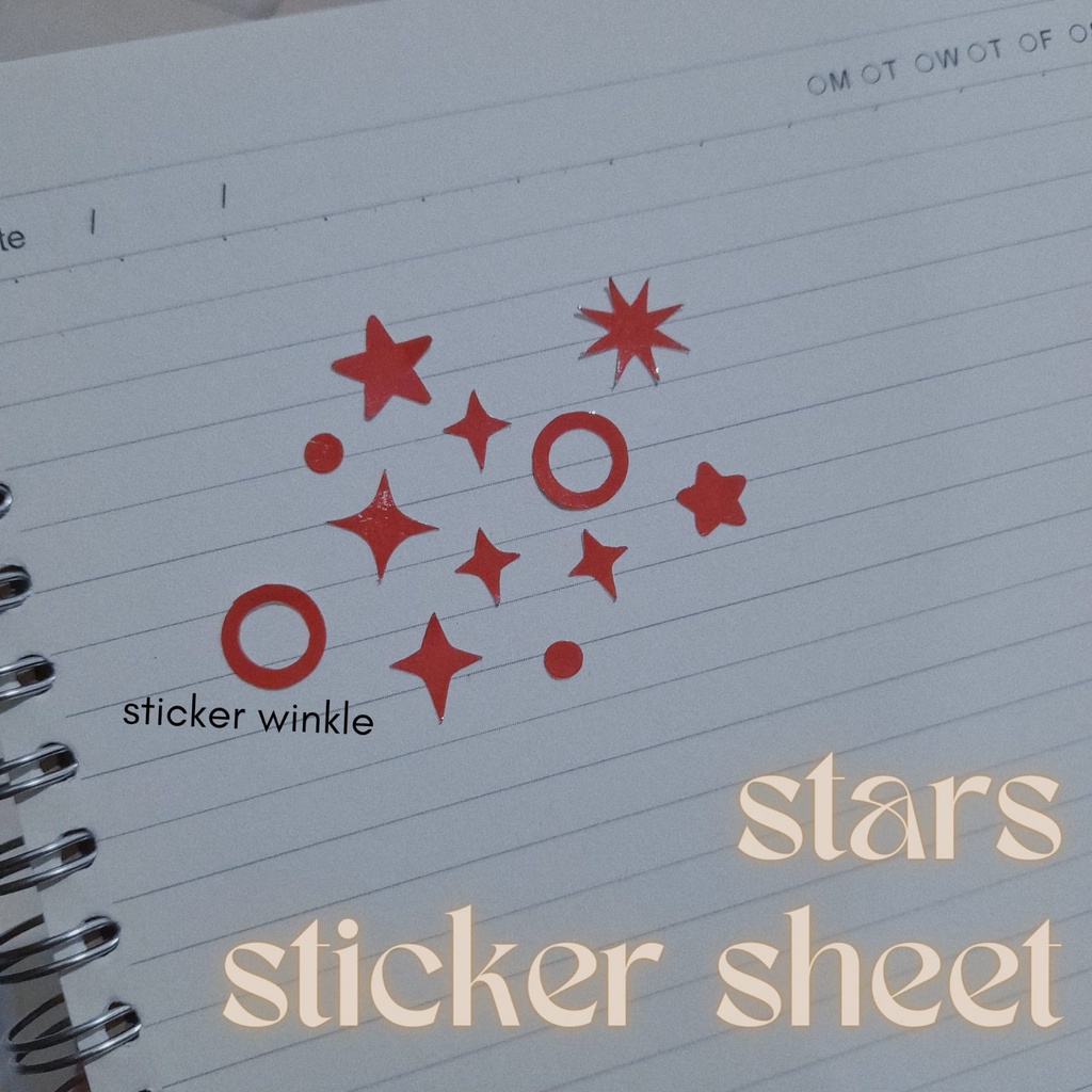 

stars sticker sheet