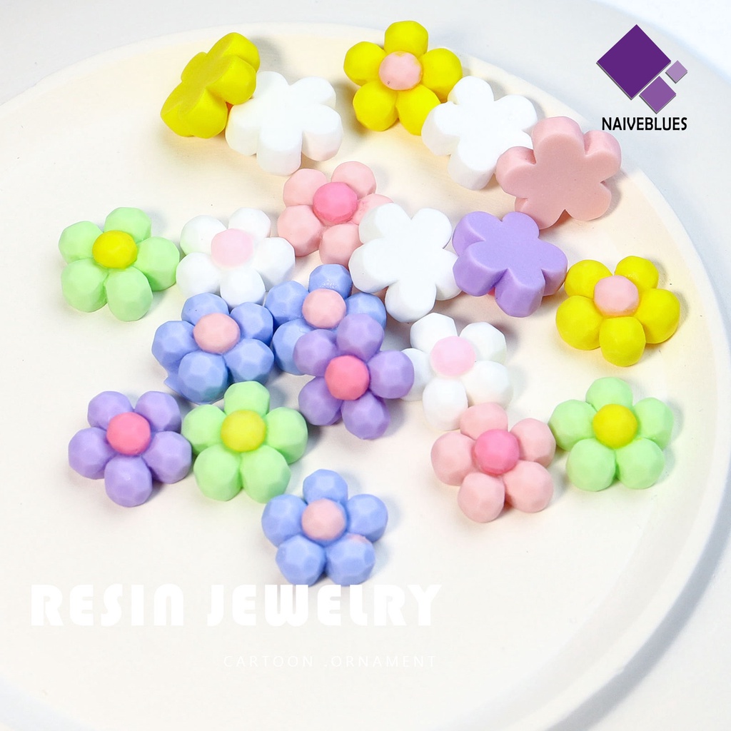 Naiveblue 20Pcs Charms Berlian Imitasi 3D Bahan Resin Tahan Air Untuk Dekorasi Nail Art