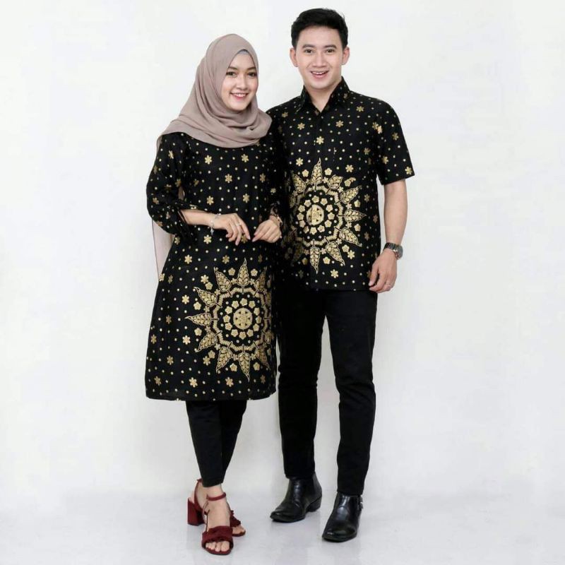 COUPLE TUNIK BATIK PRADA ATASAN BATIK FASHION BATIK