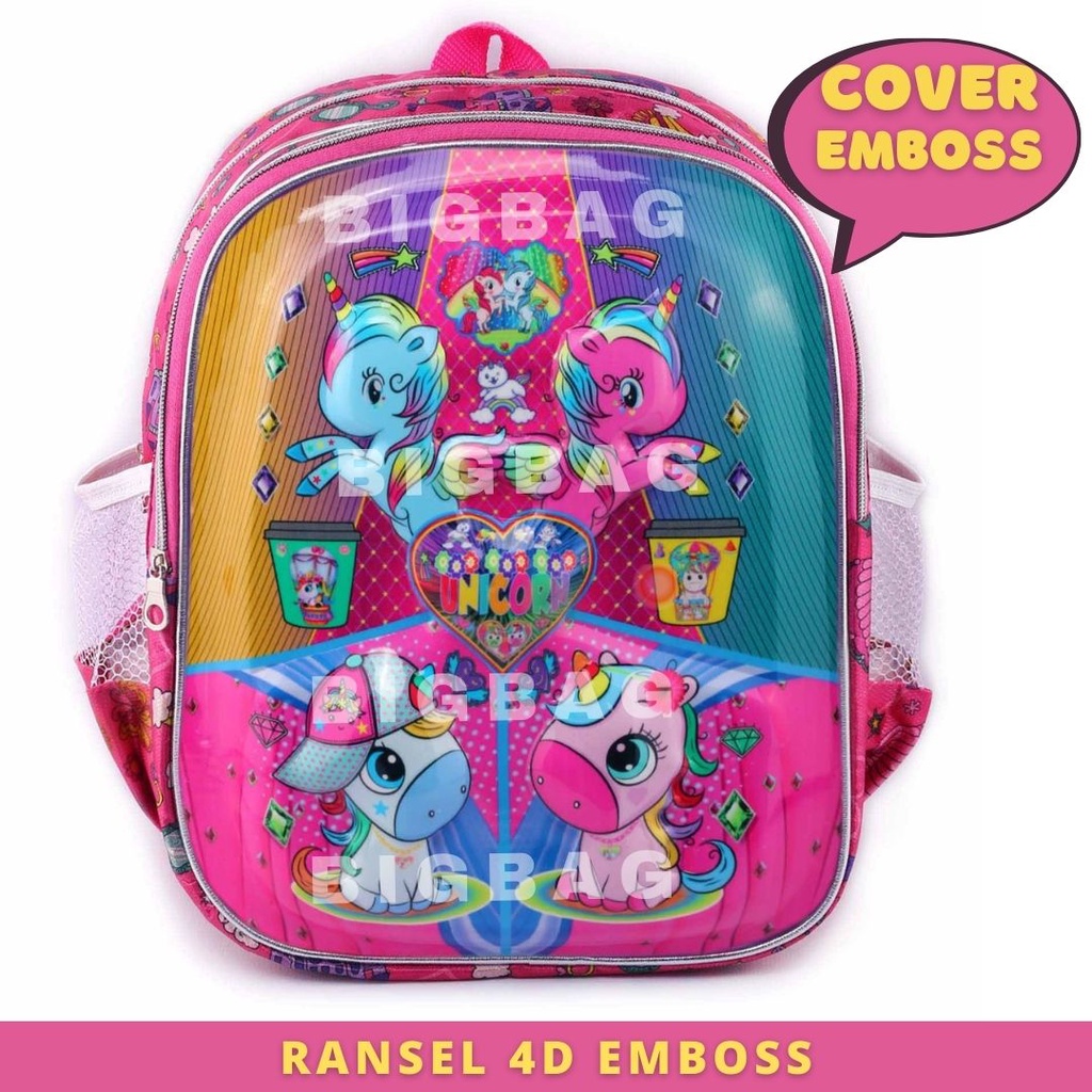 PTS - Tas Ransel Anak Sekolah - RANSEL TIMBUL EMBOSS TAS UNICORN - RANSEL BOBA DONAT RANSEL EMBOSS LED  - RANSEL BOBBA - TAS BOBA ANAK SEKOLAH - Tas Sekolah Anak - Tas Anak Sekolah Tas Anak SD Tas Anak TK Promo Diskon Termurah Terlaris Terbaru Best Seller