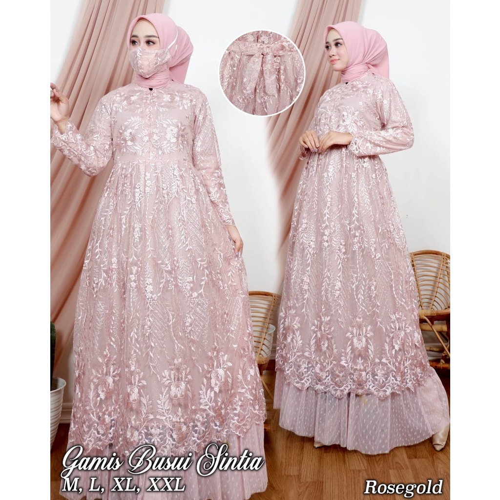 Gamis Busui Sintia AD / Kebaya Brukat Busui Modern / Dress Pesta Menyusui