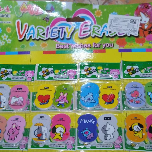 

PENGHAPUS PENSIL MOTIF BTS (2PCS)