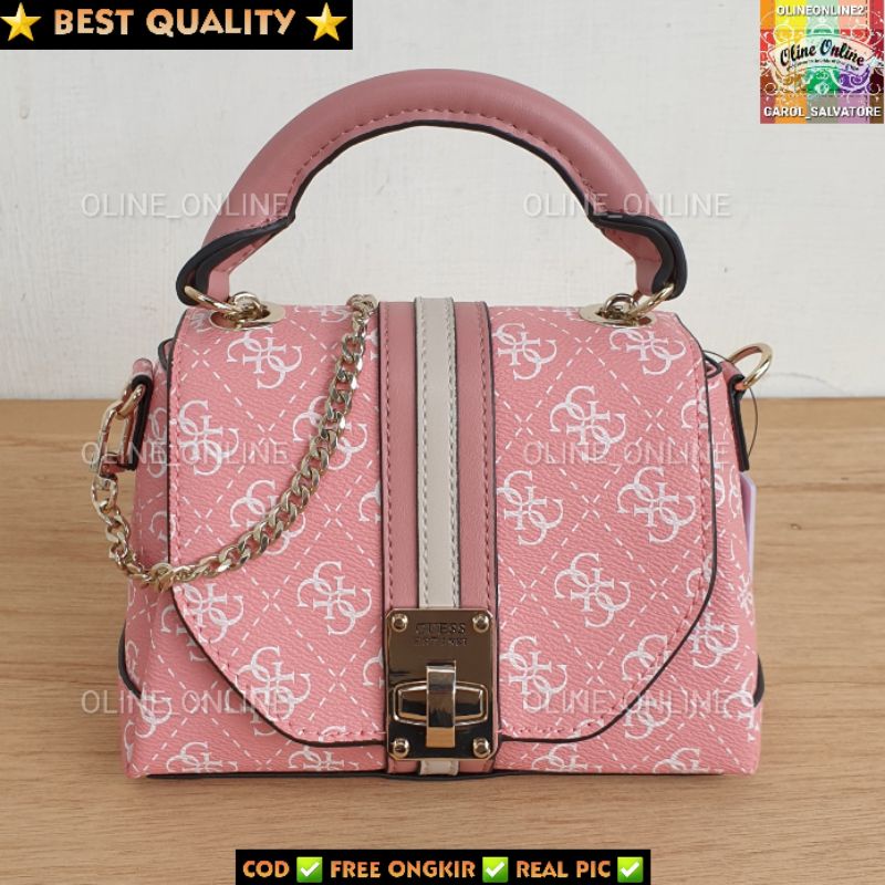 tas kasinta kashinta mini size satchel with top handle jinjing bag pesta party girl teenager remaja abg gs gb bag shoulder selempang tali panjang rantai logo 4g kecil best seller new arrival