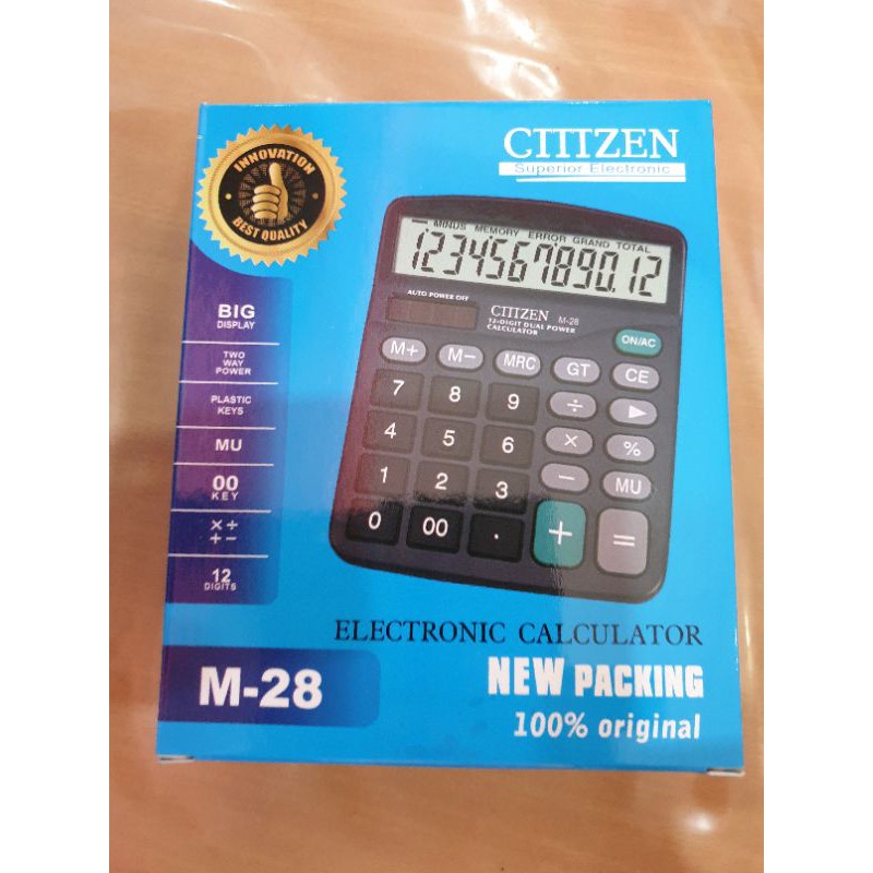 

calculator citizen M-28 12 digits habisin barang saja
