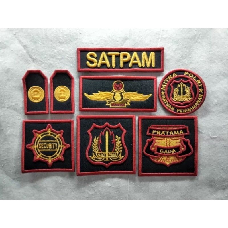 lencana satpam/pin mitra polri bordir timbul
