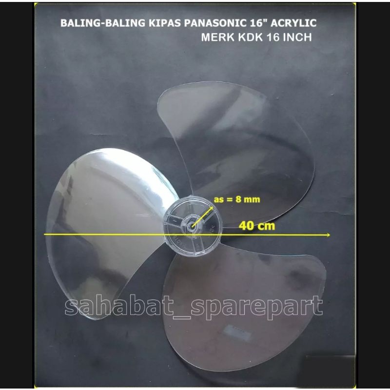 BALING BALING KIPAS ANGIN PANASONIC 16&quot; ACRYLIC KDK