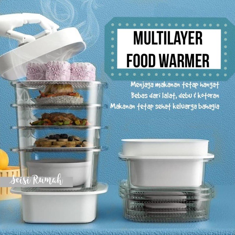 Food Storage 6 Layers Food Cover 6 Tingkat Food Warmer