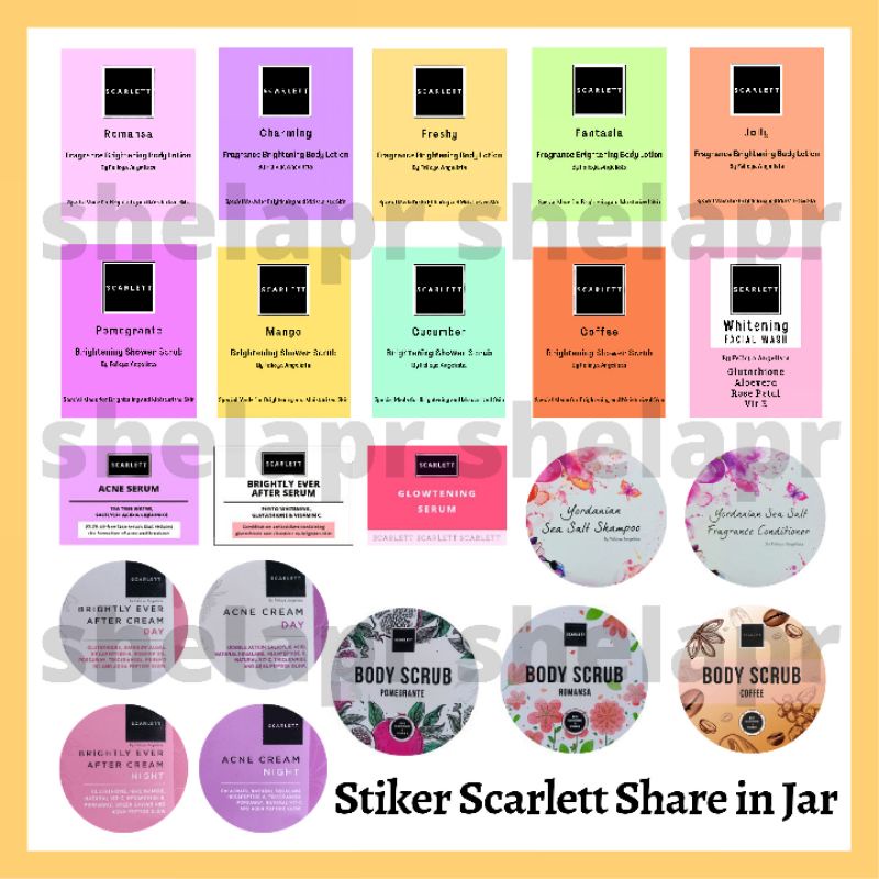 

PAKET STIKER SCARLETT SHARE IN JAR