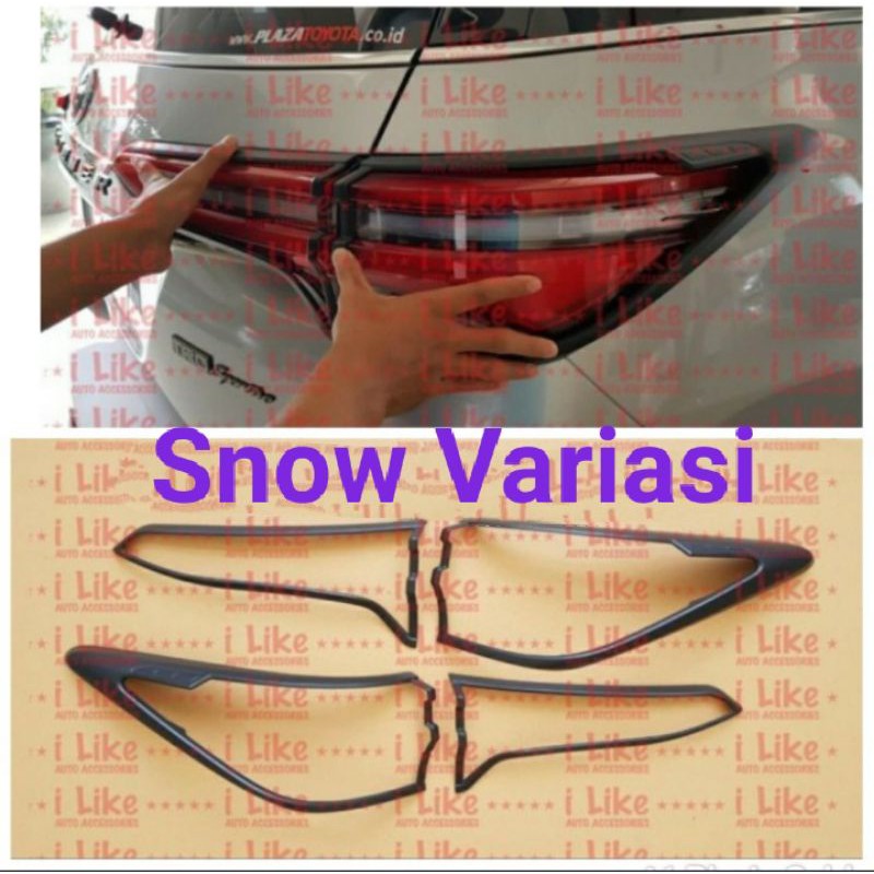 Fortuner 2020 garnis lampu belakang tail lamp garnish blacktivo JSL