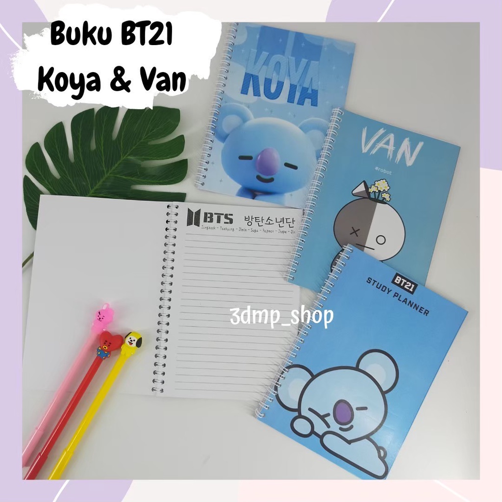 Buku Note Notes Ring VAN BT21 KPOP