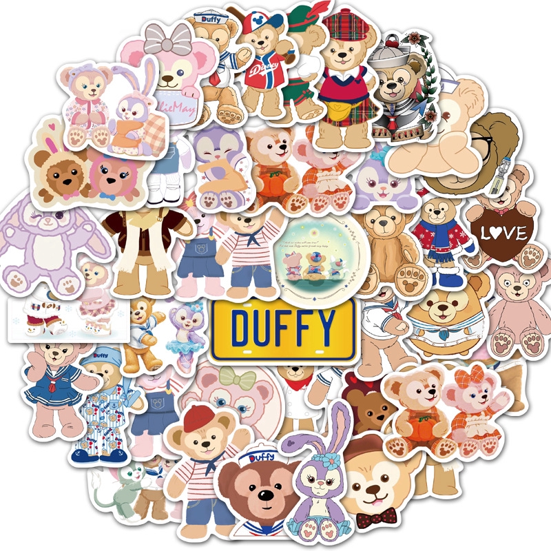 40 little bear Duffy cartoon stickers cute kids toys stickers luggage personality stickers stickers waterproof