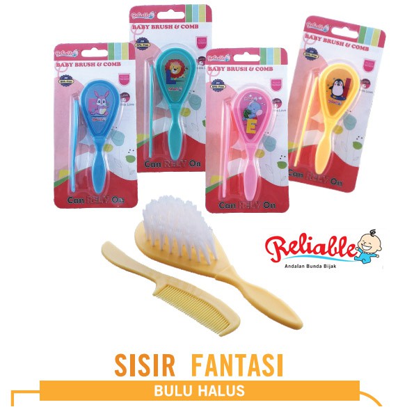 Sisir 2 in 1 Reliable Fantasi Bulu halus bayi