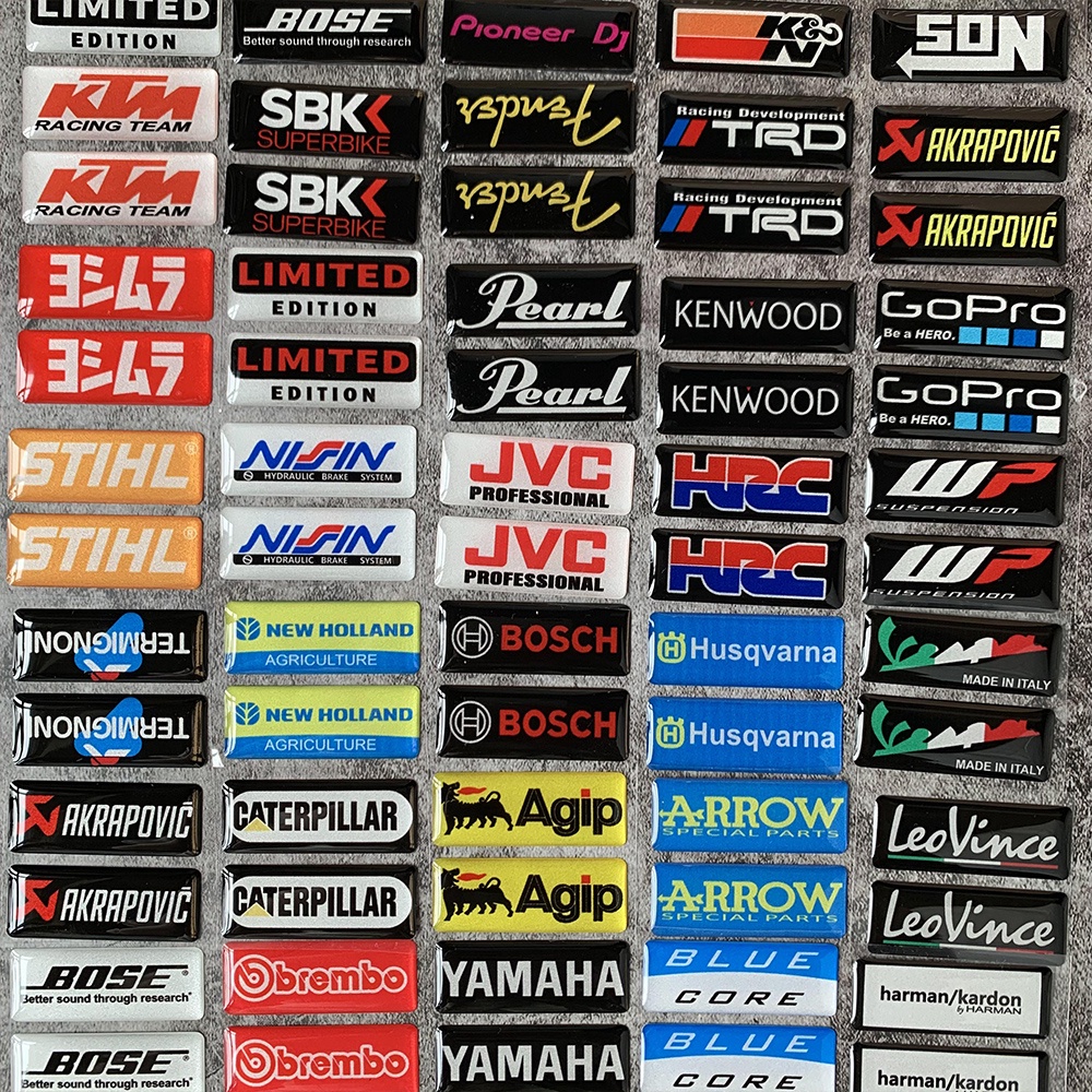 YAMAHA 3D Resin Gel Sepeda Motor Stiker Emblem Logo Reflektif Dimodifikasi Stiker Motocross Scooter Bike Decal