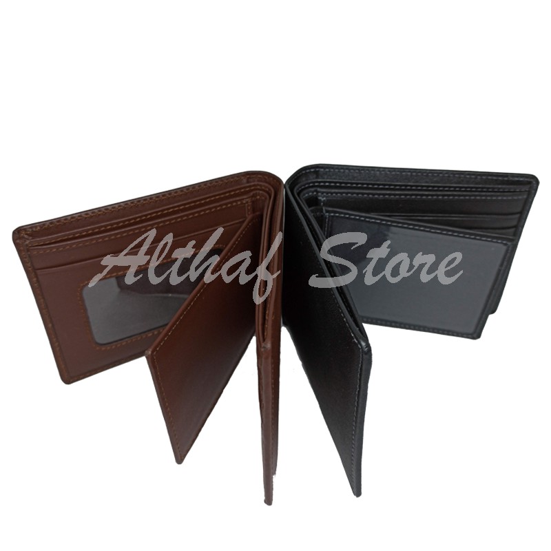 AL-Leather Dompet Kulit Pria Super Premium Hitam &amp; Coklat 100% Original Kulit Sapi