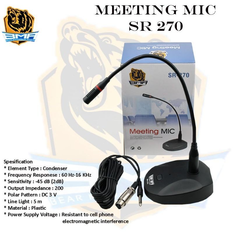 MICROPHONE BMA SR-270/MEETING MIC/MIC CONFERENCE Microphone BMA SR-270/ Meeting Mic /Mic conference