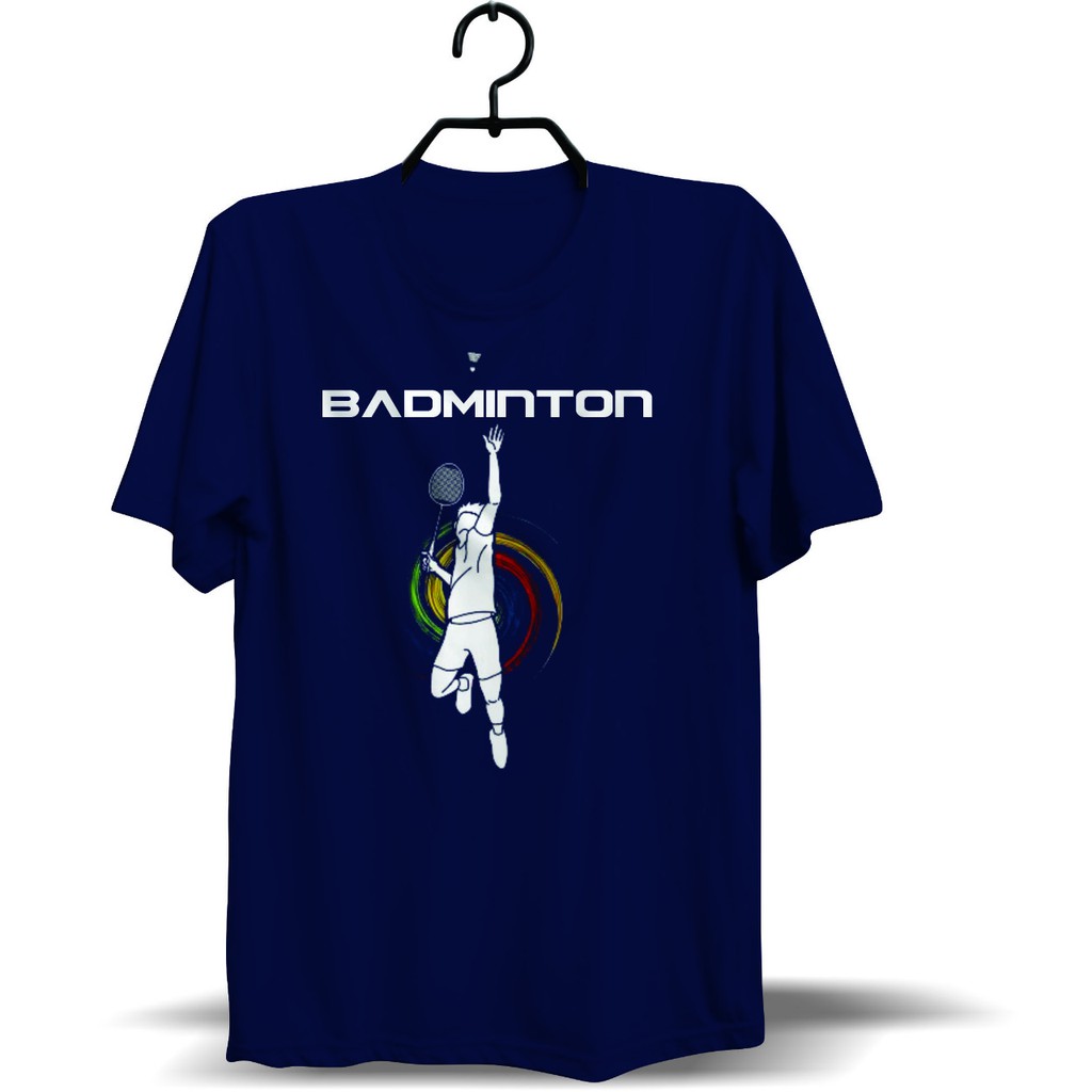 KAOS PRIA WAITA CUSTOM SATUAN SABLON DTF DTG DESAIN BADMINTON