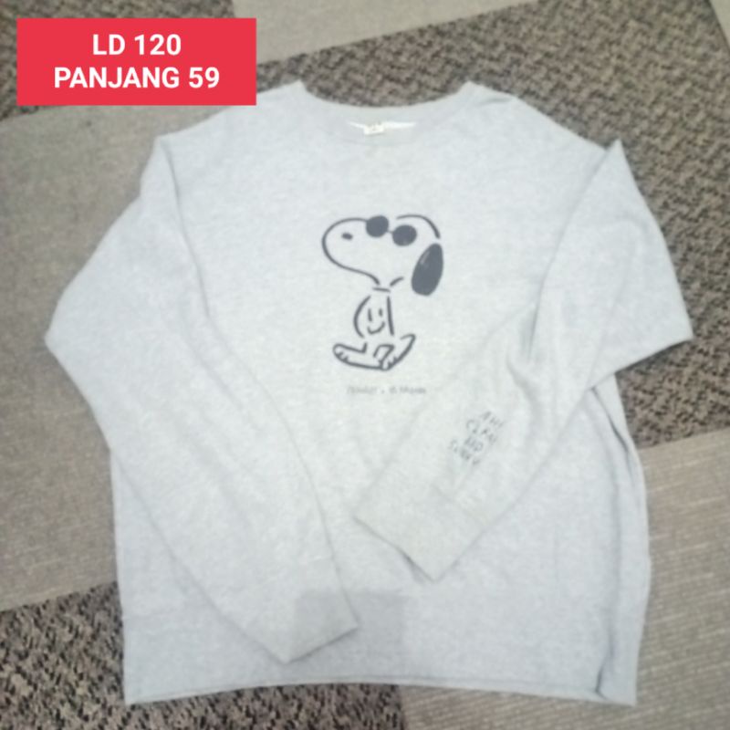 CREWNECK UNIQLO SNOOPY ABU