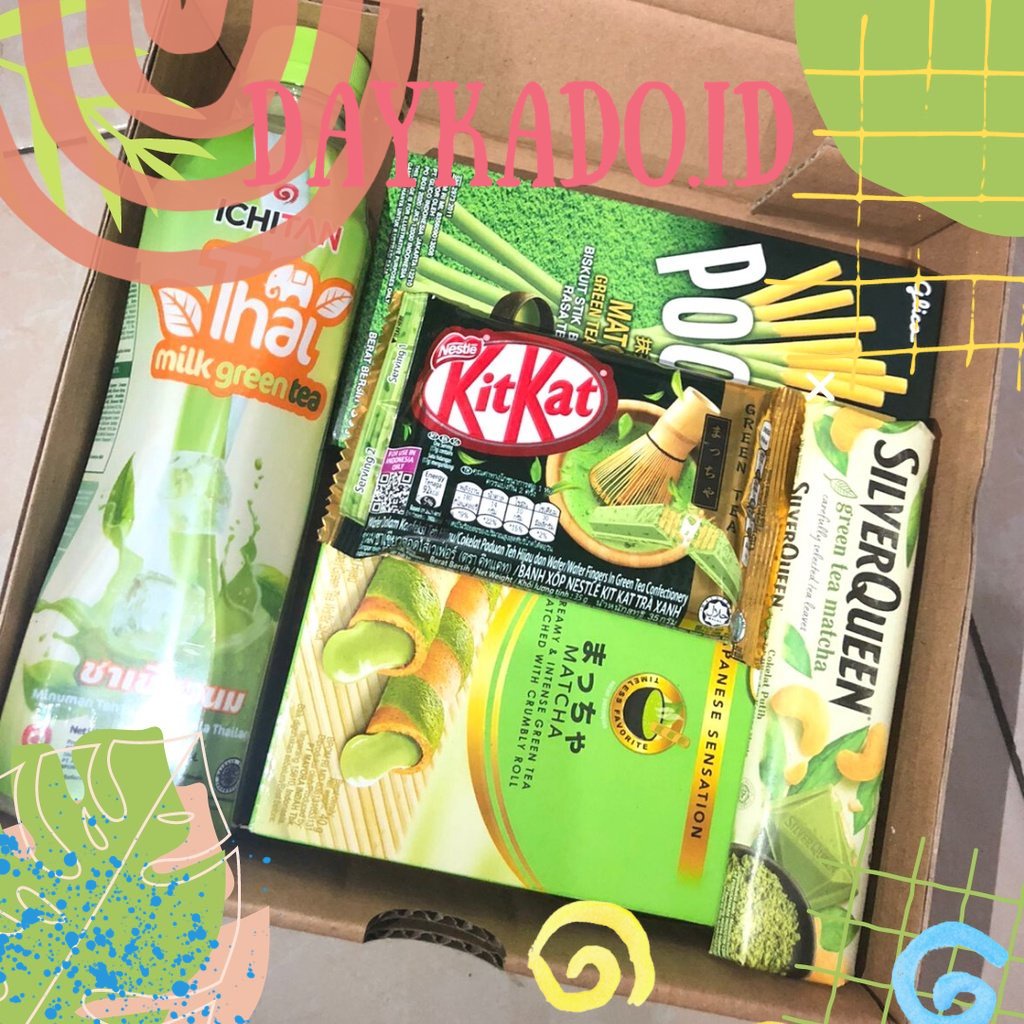 

Hampers box snack bok gift box wisuda ulang tahun greentea dykaorii