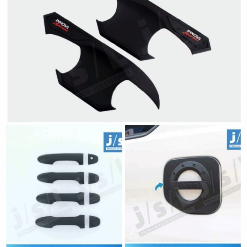 paket outer handle tank cover all new innova 2016 hitam chrome jsl