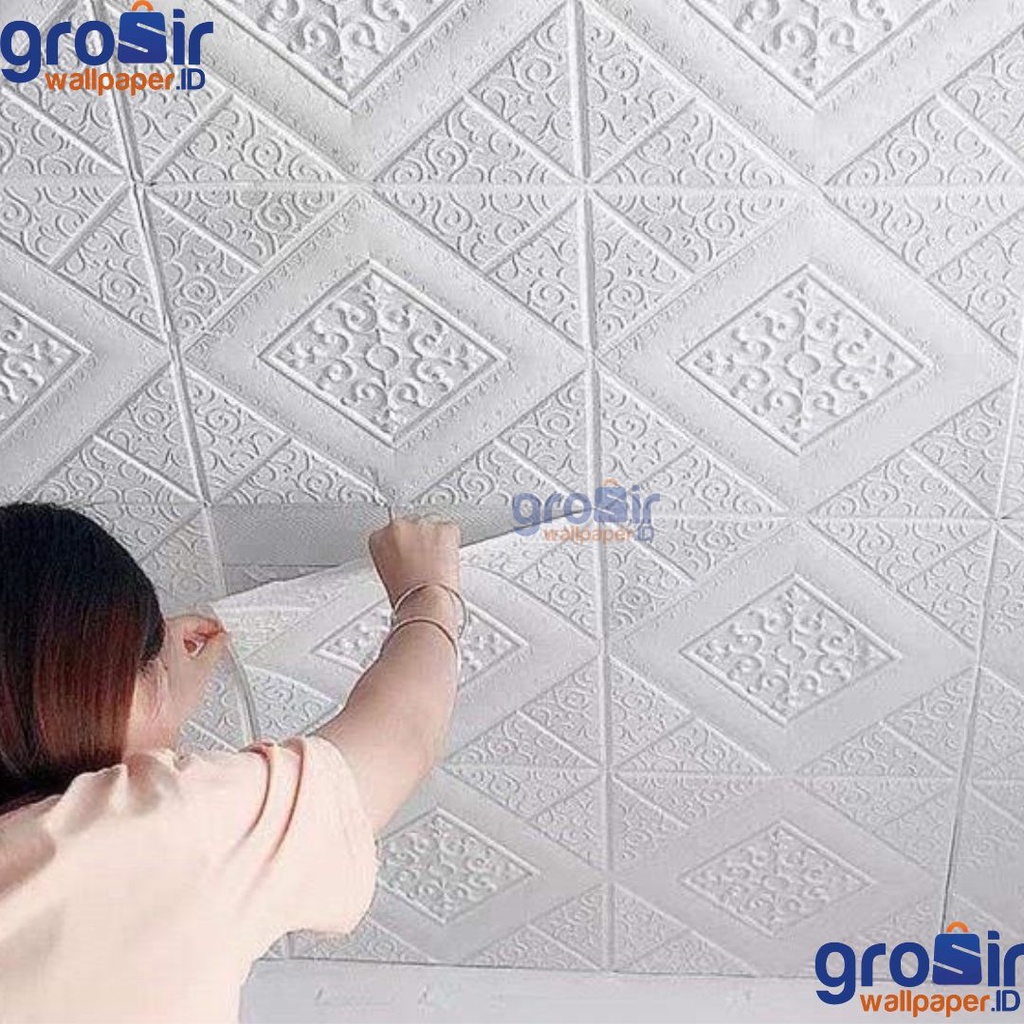 (COD) Wallpaper 3D Sticker Dinding Plafon Atap Ukuran 70X70CM High Premium Quality Termurah