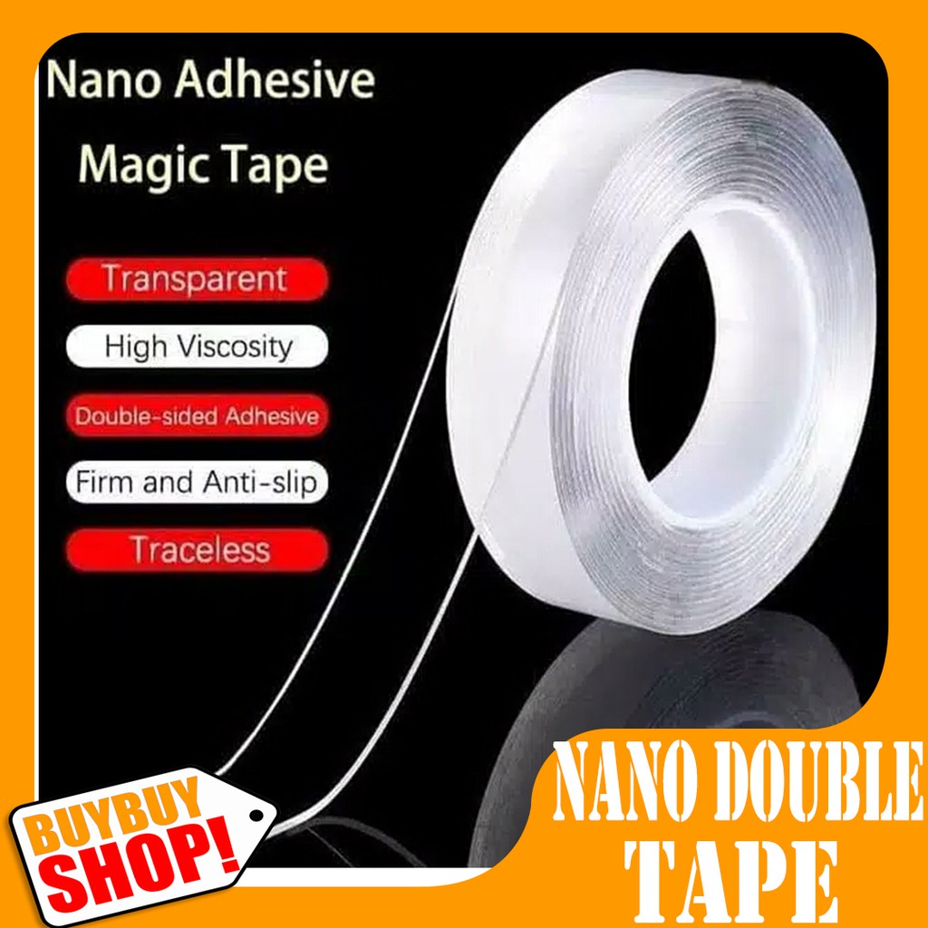 

Multifungsi Adhesive Nano Tape / Ivy Grip Tape Reusable Double Tape