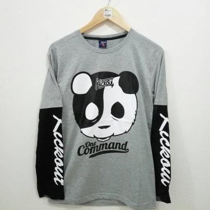 (PROMO) baju kaos lengan panjang panda kickout apparel kick out distro