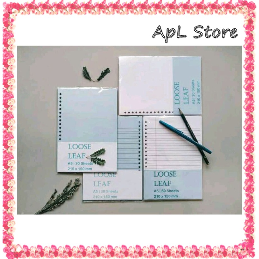 

Kertas LOOSE LEAF ukuran A5 Isi 50 Sheet D016