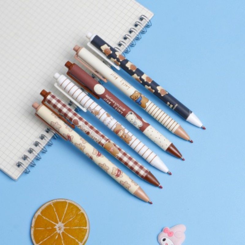 

Pulpen Gel Motif Cartoon Pulpen Pelajar & kantor Pena Lucu Puru Bear