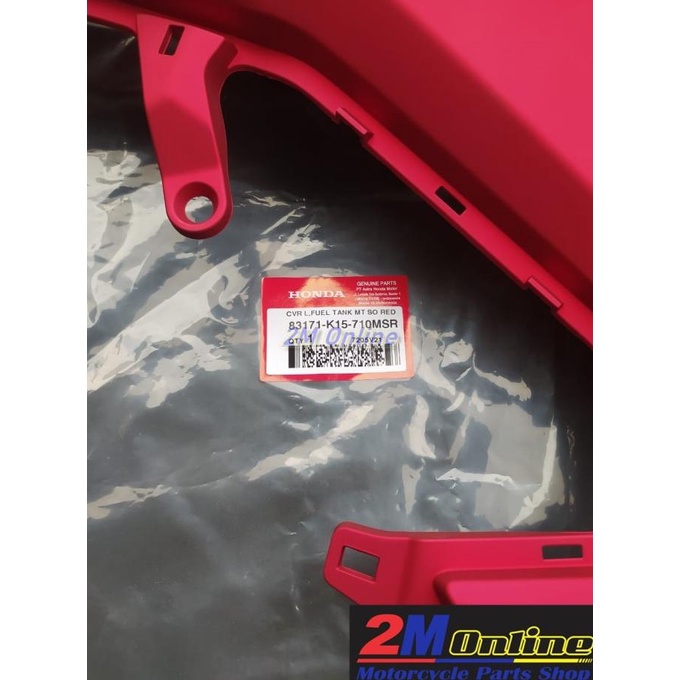 TERLENGKAP... COVER TANGKI CB150R 2021 USD KIRI MERAH DOFF ORI AHM 83171-K15-710MSR