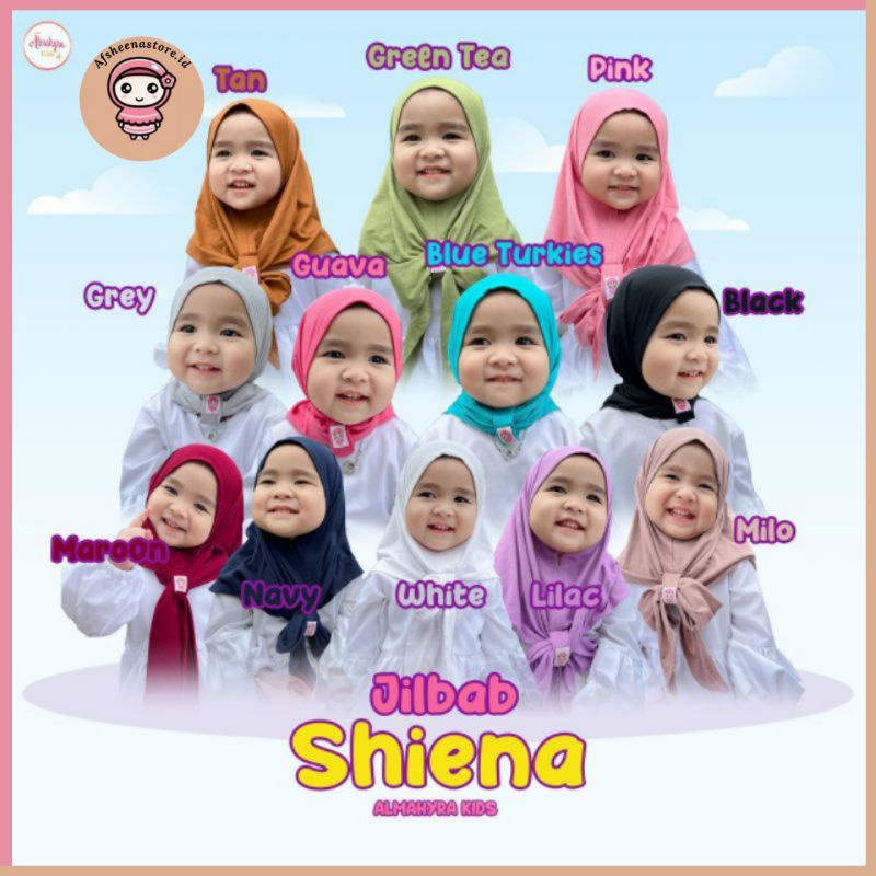 Afsheenastore Jilbab Anak Pashtan Shiena Usia 1 2 3 4 5 6 7 8 9 Tahun